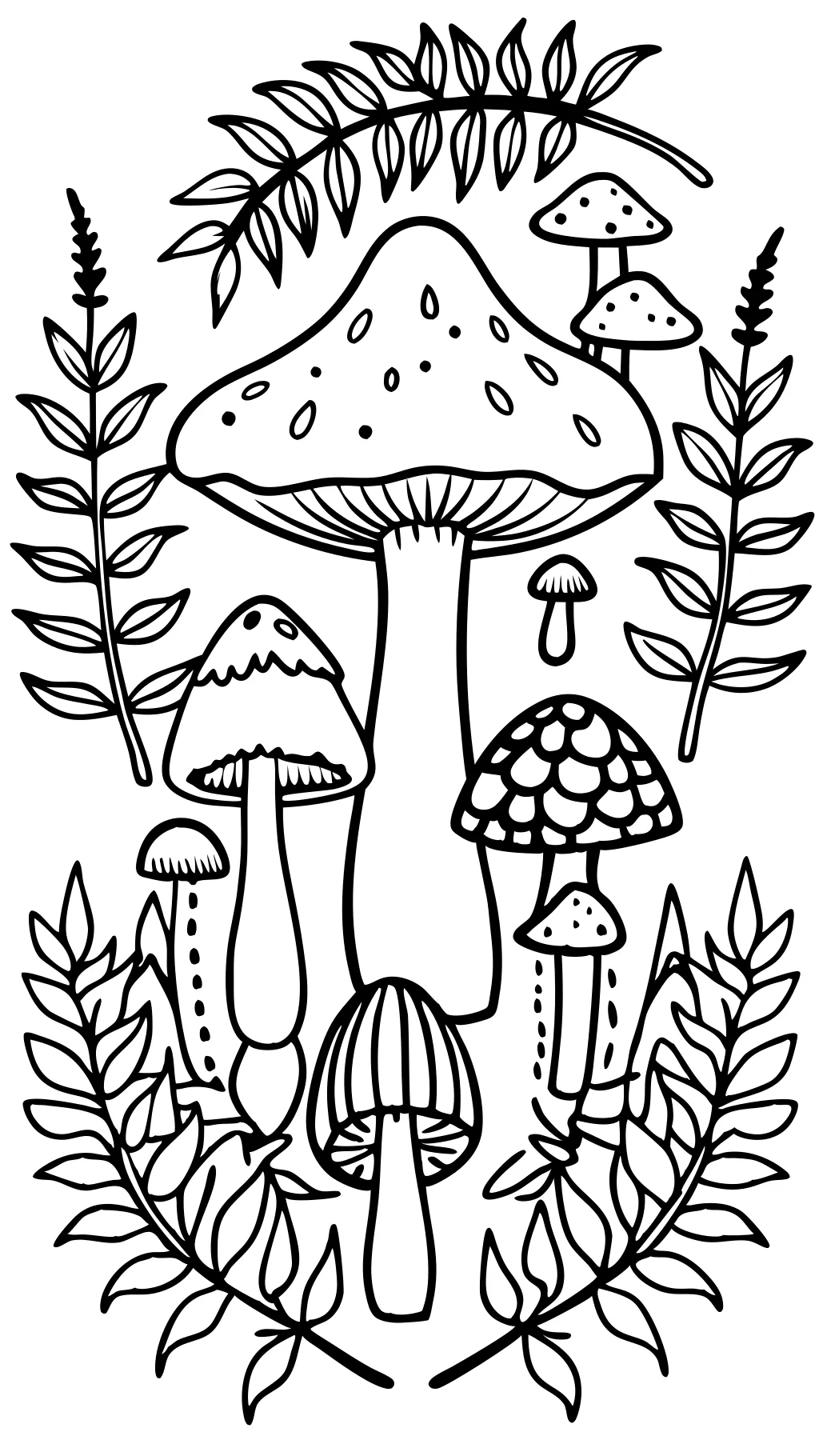 coloriages de champignons pour adultes